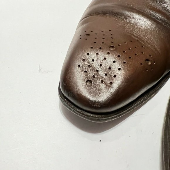 Gucci dress leather shoes formal brown men\'s size 9 monogram cap toe main image 12